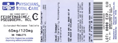 image of Fexofenadine/Pseudoephedrine package label - Fexofen Pseudoeph package label